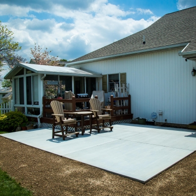 concrete pad