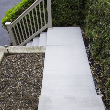 Paris - concrete walkway and vinyl railings