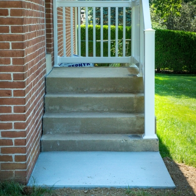 railing and concrete after