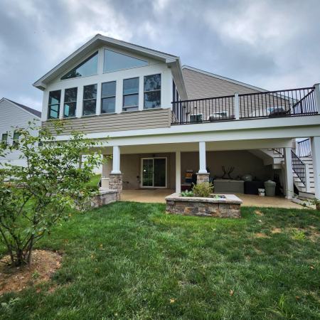 Thomas after - finished basement walkout exterior